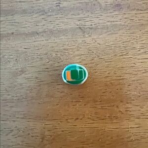 U Miami 925 Silver/Enamel Bracelet Charm -Pandora Compatible